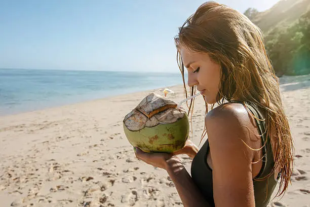 Eating Coconut